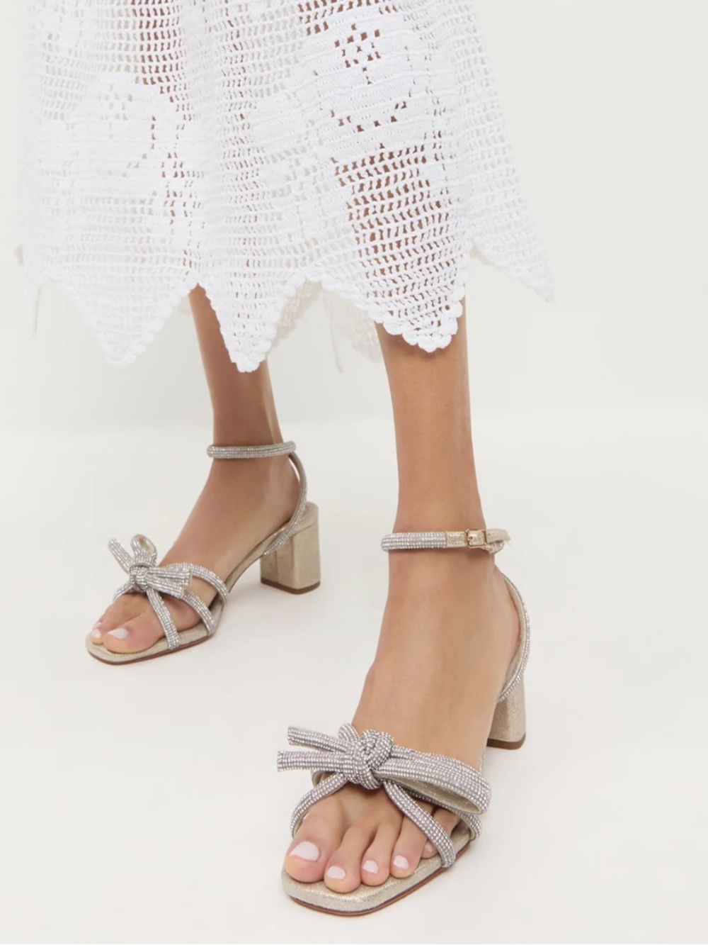 Loeffler Randall Champagne Knot Block-Heel Sandals